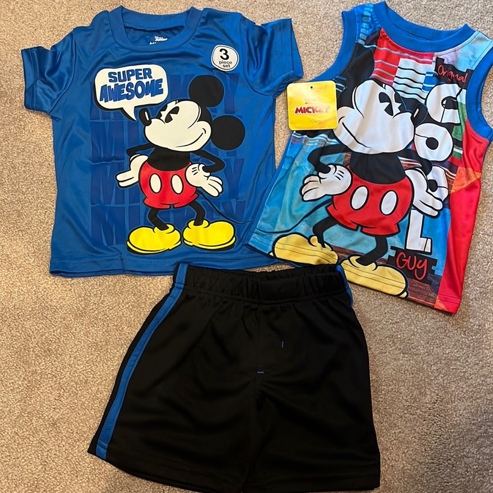 Mickey Mouse 3 Piece Set. Size 2T.